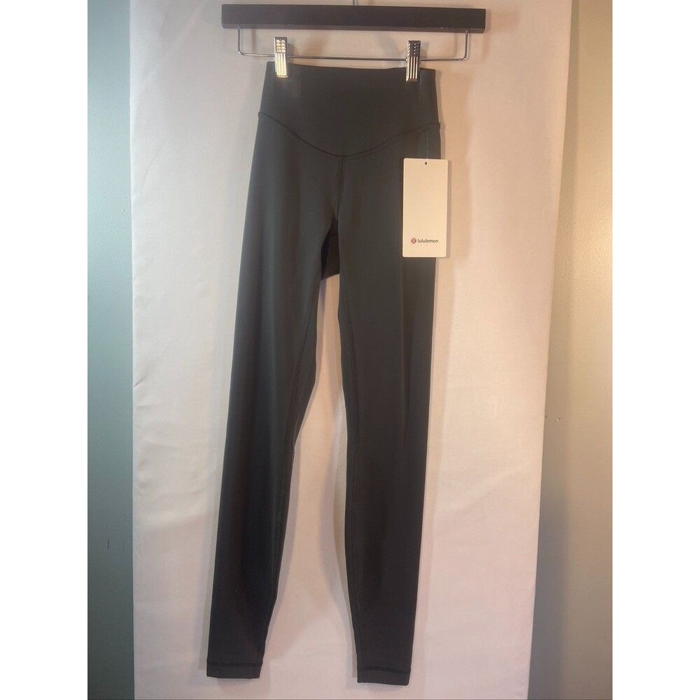 LULULEMON WUNER UNDER SMOOTH COVER HIGH RISE 28" INSEAM GRAY LEGGINGS SZ 0 NWT